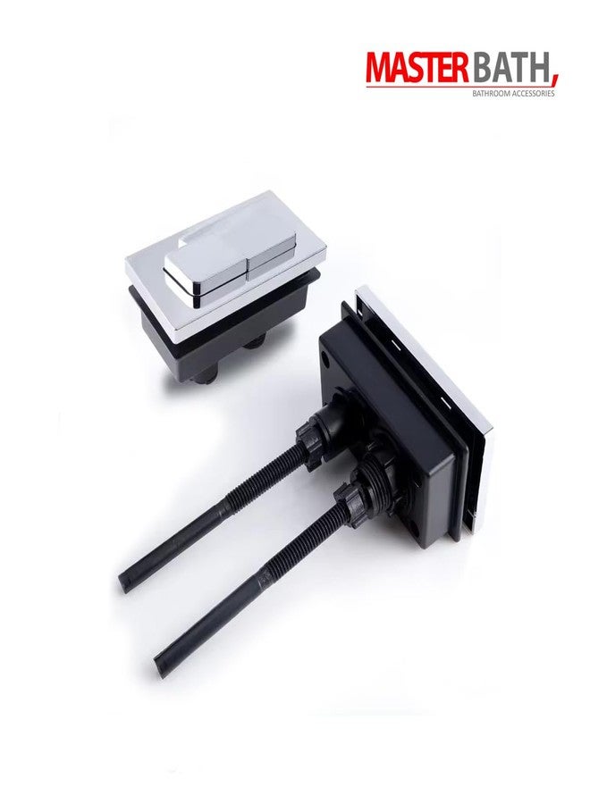 MASTER BATH Square Dual Flush Toilet Tank Push Button, Rectangular Dual Flush Toilet Tank Button Square Type, Toilet Tank Replacement Push Button, Toilet Accessories - Image 3