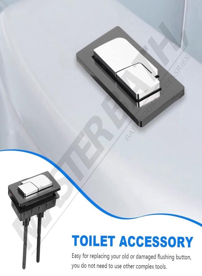 MASTER BATH Square Dual Flush Toilet Tank Push Button, Rectangular Dual Flush Toilet Tank Button Square Type, Toilet Tank Replacement Push Button, Toilet Accessories - Image 5