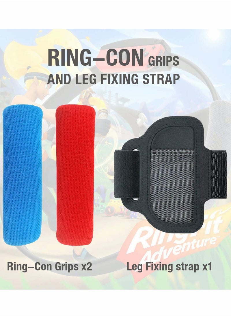 Switch Ring Leg Belt Grip Yoga Rally Exercise Ring Leggings Set, Controller Gaming Accessories Adjustable Elastic Band