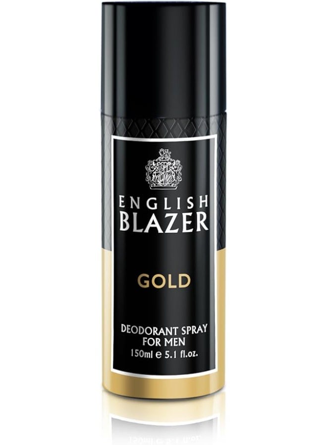 English Blazer Gold Body Spray for Men, 150 ml
