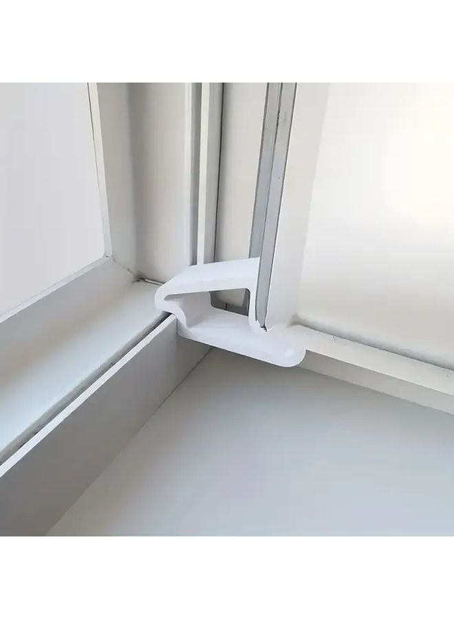 White Heavy Duty Window Stopper Secure Locking Device Easy Installation Compact Home Security - Image 5