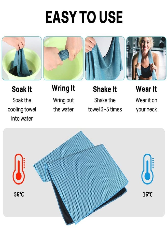 JBM Cooling Towel 40” X 12” Ice Towel Quick Dry Breathable Soft Microfiber Towels for Sports, Camping, Beach, and Outdoor Activities (Teal) - Image 4