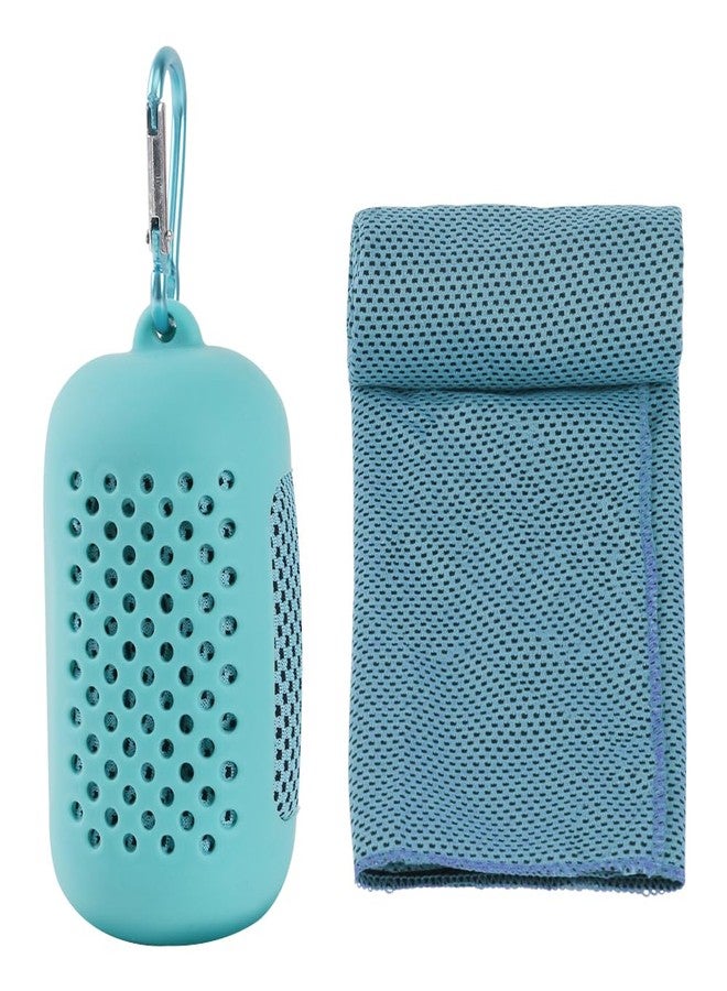 JBM Cooling Towel 40” X 12” Ice Towel Quick Dry Breathable Soft Microfiber Towels for Sports, Camping, Beach, and Outdoor Activities (Teal) - Image 1