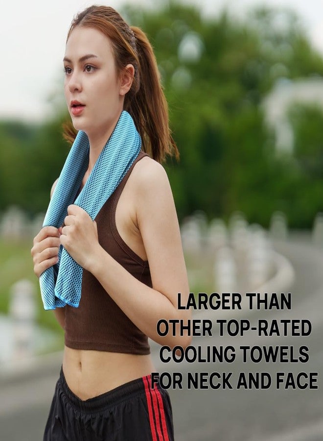 JBM Cooling Towel 40” X 12” Ice Towel Quick Dry Breathable Soft Microfiber Towels for Sports, Camping, Beach, and Outdoor Activities (Teal) - Image 3