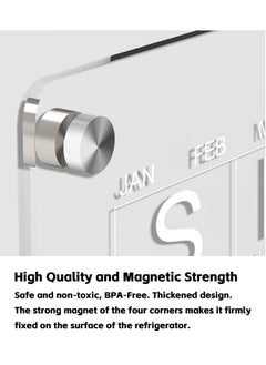 Teuuea 2 Pieces Acrylic Calendar Panel, Strong Magnetic Clear Fridge Refrigerator Monthly and Weekly Planner Board, Home Thick Reusable Calendar Includes Dry Erase 4 Markers(2X 40*30CM)  - Image 5