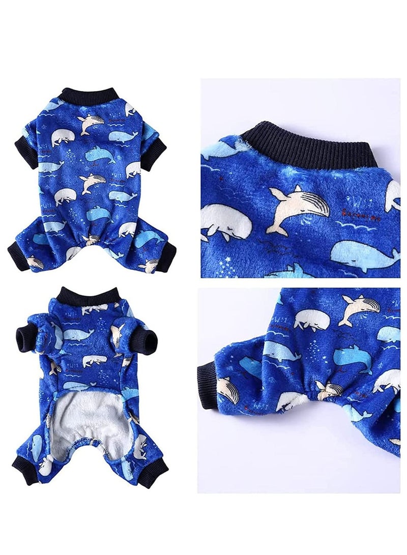 Dog Pajamas for Small Dog, Boy Girl Fleece Puppy 4 Leg Clothes for Chihuahua Yorkie Winter Warm Onesies Jumpsuit Clothing for Pet Male Female 2 Pack Soft Pet Clothes for Puppy Small Dogs - Image 3