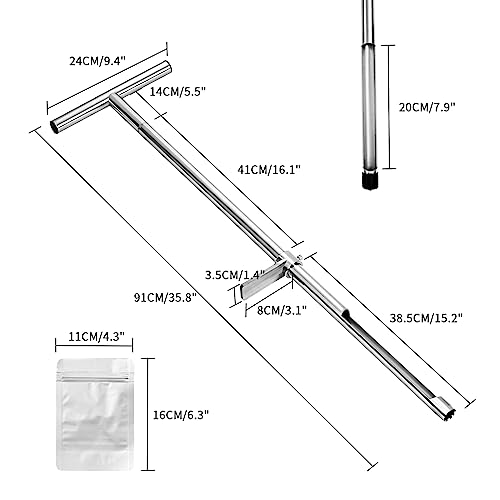 TIRYIUOU Soil Sample Probe, 36 Inch Soil Probe Rod, Ground Probe Rod, My Soil Test Kit, Stainless Steel Soil Sampler Tool for Soil Sampling, Gardening - Image 3