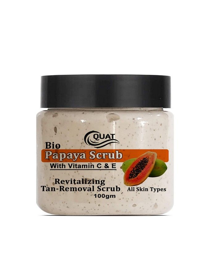 Quat Bio Papaya With Vitamin C & E Revitalizing Tan Removal Face Scrub For Glowing Skinoilydry Skinwomenmen - Image 1