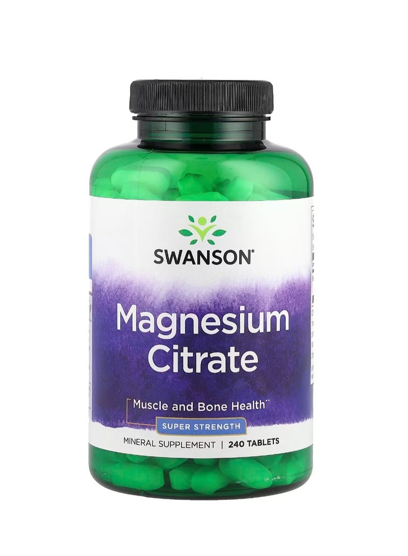 سوانسون سترات المغنسيوم 225 ملجم 240 قرص - Image 1