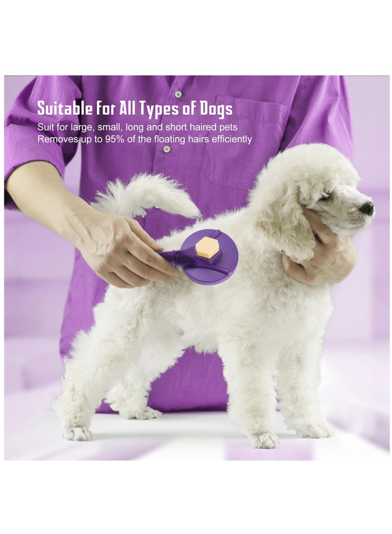 Pet Grooming Brush for Cats & Dogs - Deshedding Tool for Short & Long Hair, Non-Slip Handle for Matted Fur - Image 4