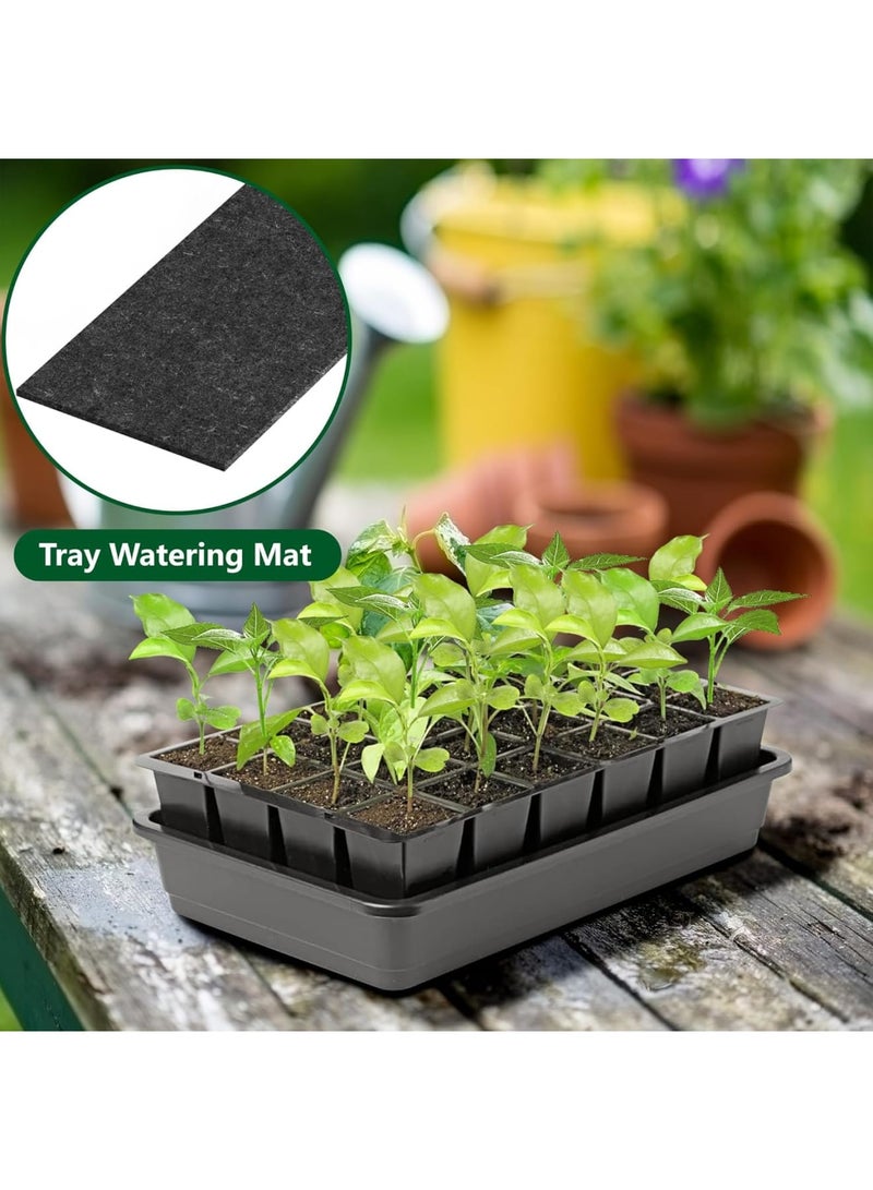Barakah 24-Cell Replacement Capillary Mats, 13 x 8 Inches Self-Watering Seed Starting Mat, Capillary Mats for Indoor Gardening, Greenhouse Plant Seed Starting (Green,8 Pcs) - Image 2