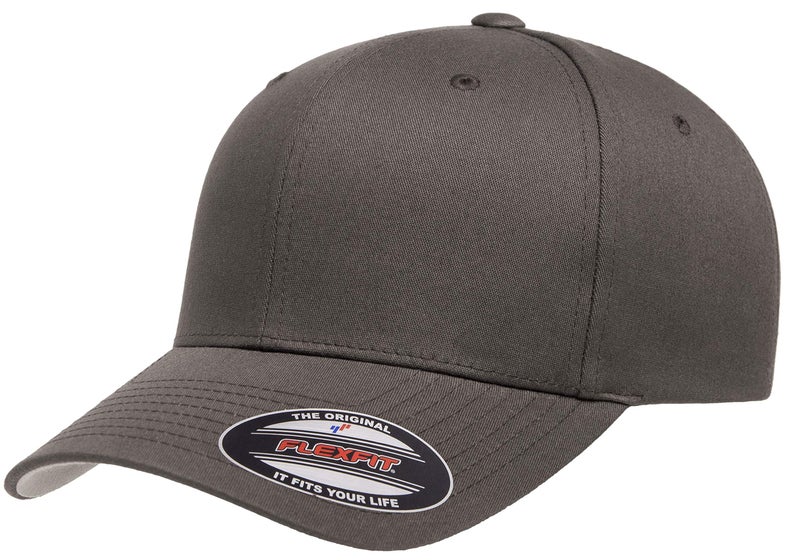 Flexfit/Yupoong Cotton Twill Fitted Cap (XX-Large, Dark Grey)