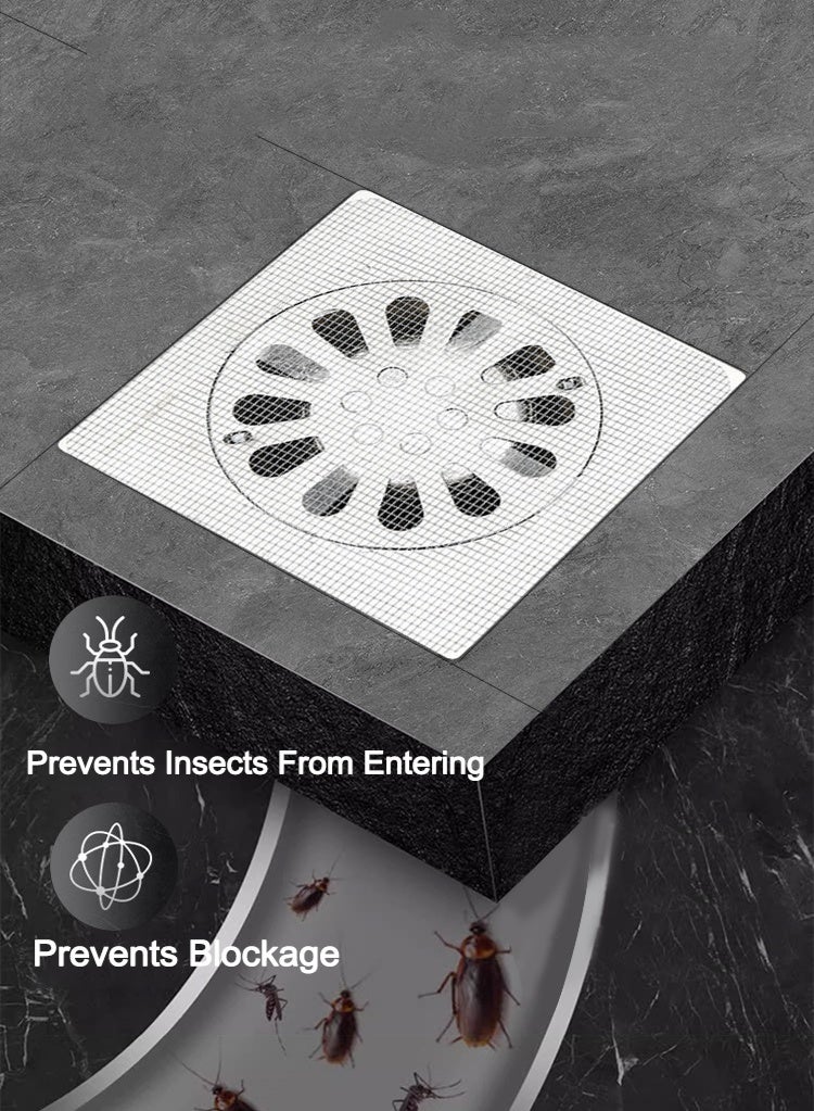 موندا ملصق شعر بالوعة للاستخدام مرة واحدة، 30 قطعة، ملصق شبكة مصيدة شعر بالوعة الحمام، ملصق مضاد للانسداد ومقاوم للحشرات، ملصق تصريف أرضي للحمام وغرفة الغسيل وحوض الاستحمام والمطبخ، فلتر شعر للاستخدام مرة واحدة سهل الاستخدام، أبيض - Image 3