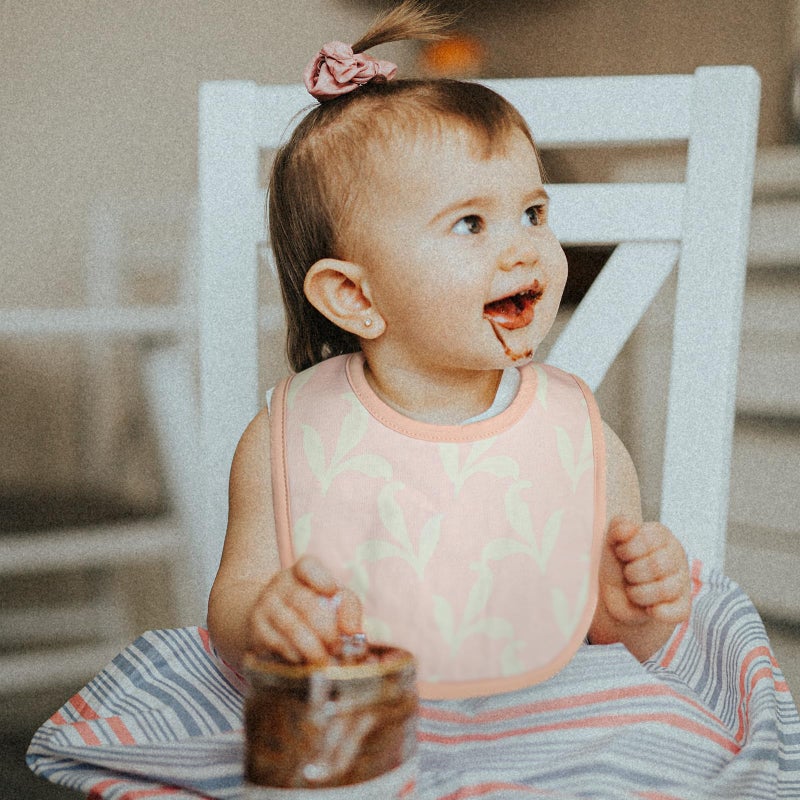 egmao baby 10 Pack Cotton Snap Bibs for Baby Boy Girl, Super Soft Drool Bibs for Teething and Feeding - Image 5