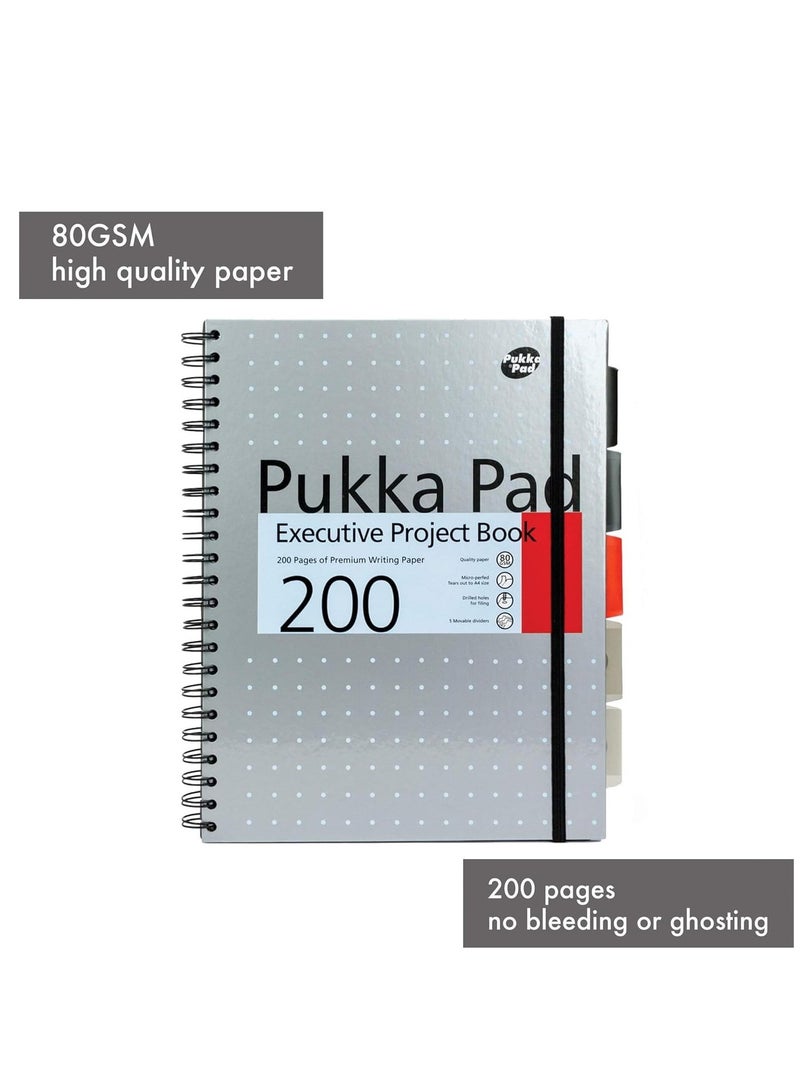Pukka Pad A4 Size Metallic Executive Project Notebook With Five Divisions - Image 4