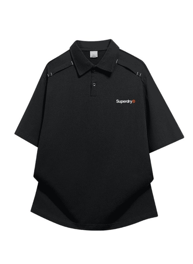 سوبر دراي Superdry Polo shirt men and women summer heavy cotton loose couple casual short sleeves. - Image 3