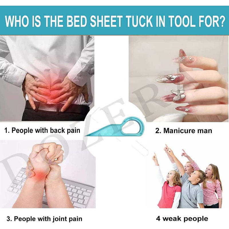 DOZERA Bed Sheet Tuck in Tool Easy to Use Mattress Lifter without Mattress Lifting Bedsheet Change Helper Tuck Sheets Neatly and Easy 36cm Pack of 2 - Image 4