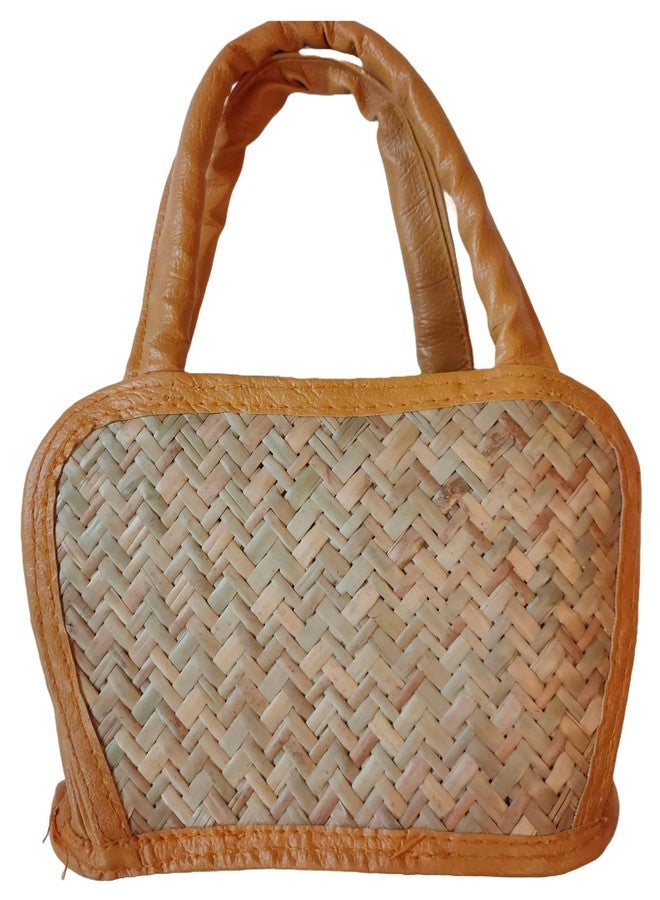 CLASSIQUE Bamboo Bag Shital Pati Apple Shape Hand Bag For Women Small Size Eco-Friendly - Image 4