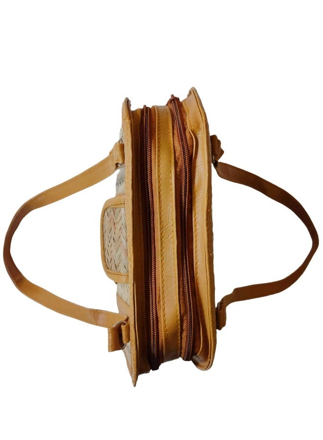 CLASSIQUE Bamboo Bag Shital Pati Apple Shape Hand Bag For Women Small Size Eco-Friendly - Image 5