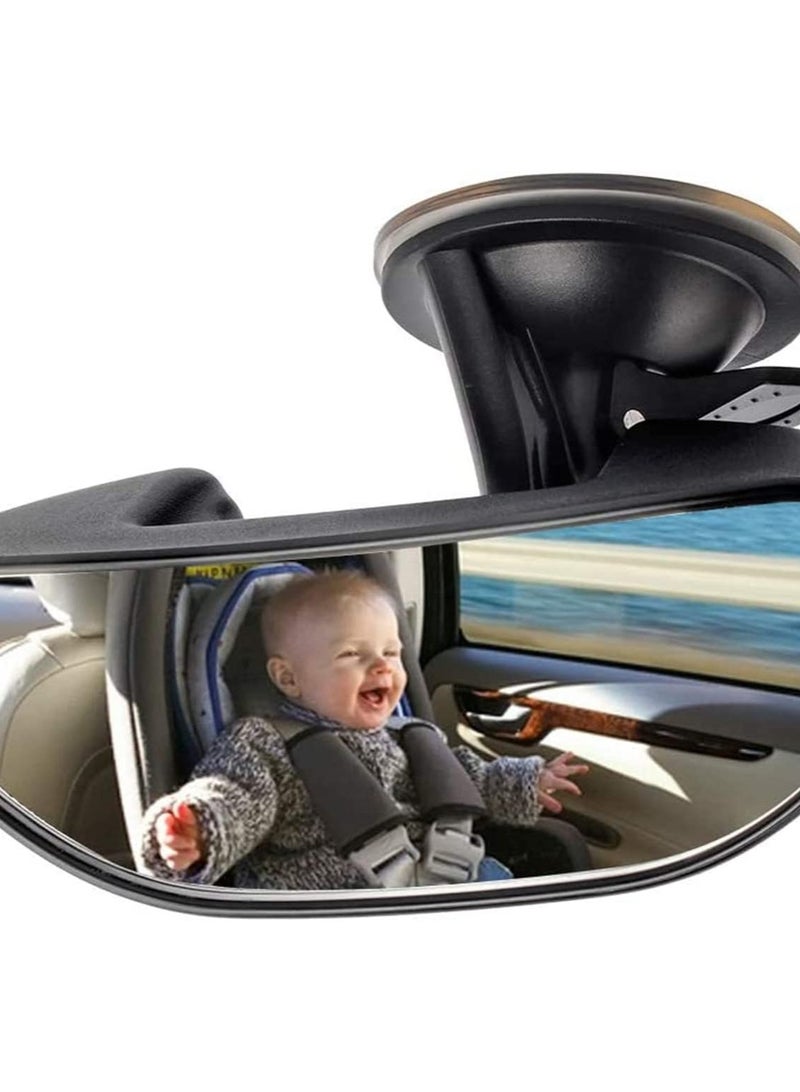 SYOSI Baby Car Backseat Mirror,360 Degree Adjustable Strengthen Suction Cup Baby Safety Rearview Mirror for Clearly View of Infant in Rear Facing Car Seat  - Image 1