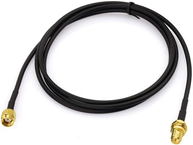 BINGFU WiFi Antenna Extension Cable 4-Pack RP-SMA Male to RP-SMA Female Bulkhead Mount RG174 Coaxial Cable 1m 3 feet for WiFi Router Security Camera Wireless Mini PCI Express PCIE Network Card Adapter - Image 5