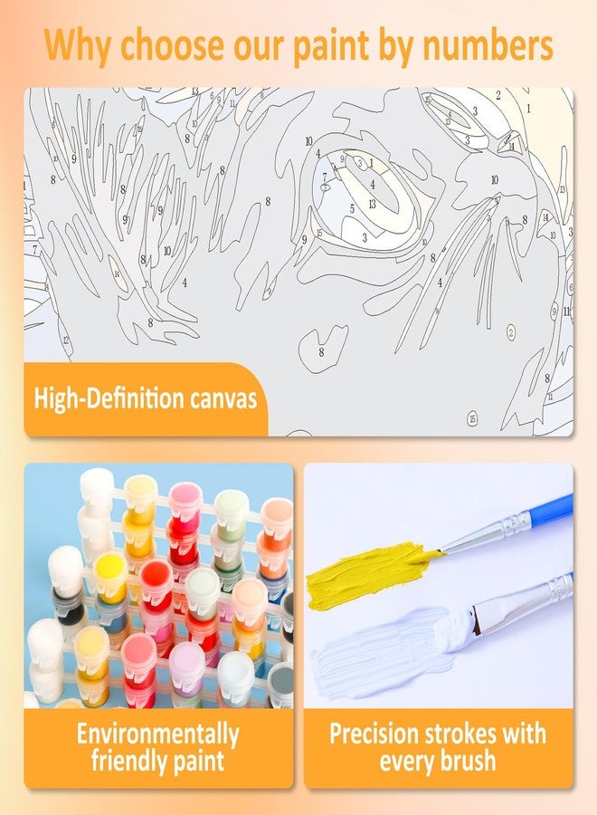 Mandun 4 Pack Paint by Numbers Kit for Adults with Wooden Frames, Dragonfly Butterfly Bee Bettle Paint by Number for Adults Beginners, Paint by Numbers on Canvas Acrylic for Home Wall Art Decor 9.8x13.7 Inch - Image 5