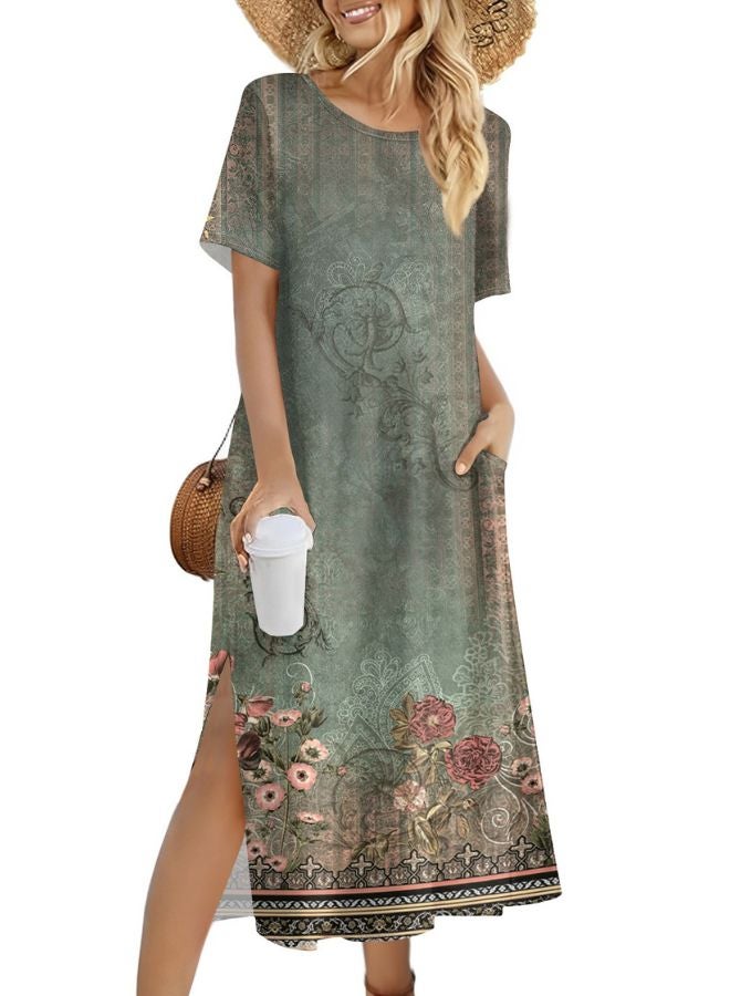 Tepveisoy Women's Fashion Summer Dresses Casual Beach Dresses One Piece Dress Slim Holiday Dress  - Image 1