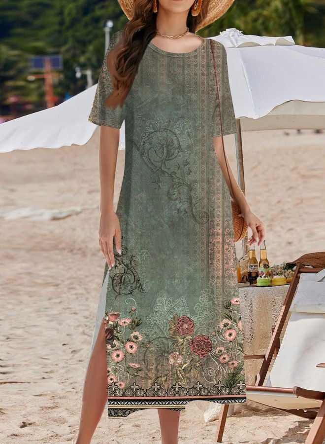 Tepveisoy Women's Fashion Summer Dresses Casual Beach Dresses One Piece Dress Slim Holiday Dress  - Image 3