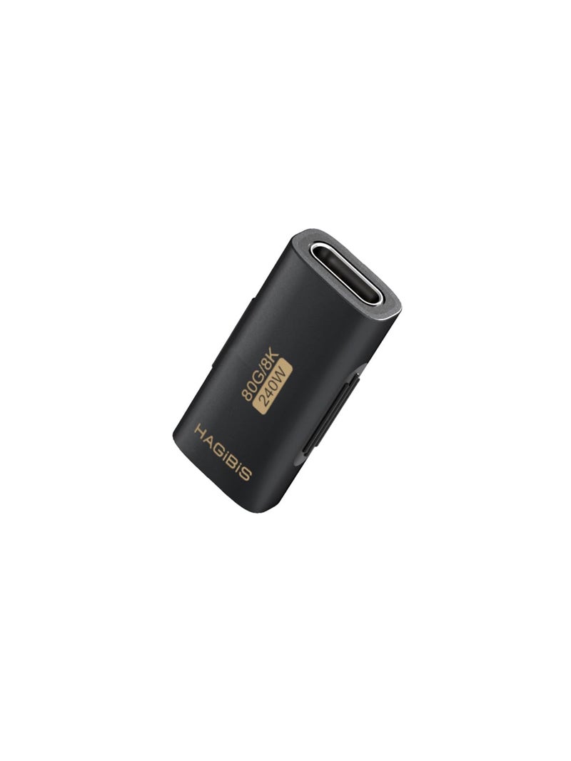 Hagibis 240W 80Gbps 8K@60Hz USB C Adapter, USB-C Female to Female Adapter, USB4 Connecter for Thunderbolt 5/4/3, Laptop, Switch, Dock, Mac, Tablet, iPhone 16 15 Pro Max (TUA07) - Image 1