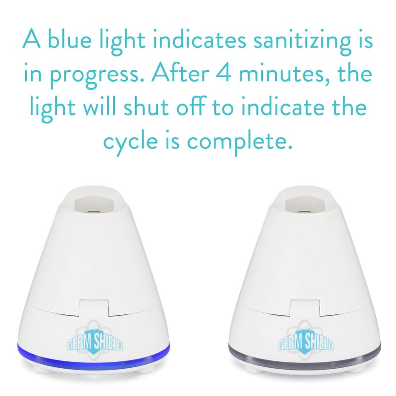 TAO Clean Germ Shield UV Toothbrush Sanitizer – Universal Cleaning Station that Accommodates all Manual and Electric Toothbrushes, Travel Friendly, Kills 99.9% of Germs - Image 5