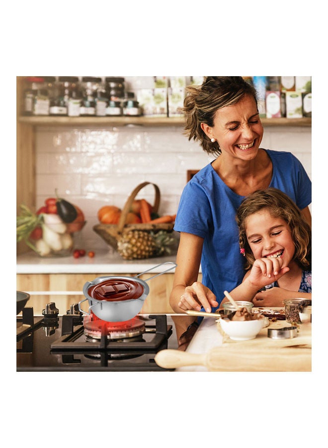 إسكدنيا وعاء غلي مزدوج الطبقات فضي 28x15x16سم - Image 2