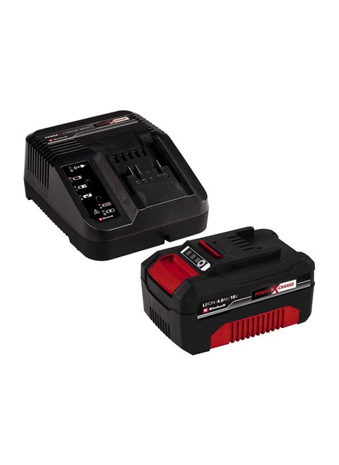 Einhell Power X-Change 18V 4.0Ah بطارية ليثيوم أيون طقم بطارية وشاحن متوافق عالميًا مع جميع أدوات الطاقة PXC وآلات الحدائق