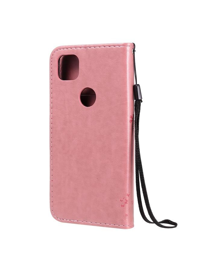 S-TOP Case For Google Pixel 4a 4G Tree & Cat Embossed Pattern Horizontal Flip Leather Case with Holder & Card Slots & Wallet & Lanyard - Image 4