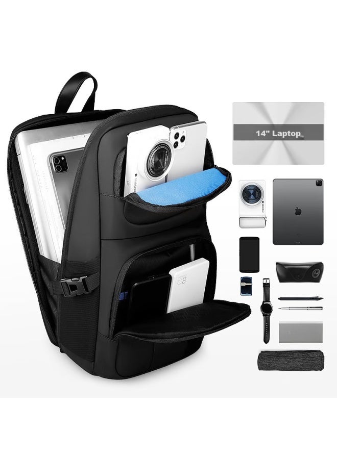 MARK RYDEN Marco Laideng Shoulder Bag, Men's Crossbody Bag, Large Capacity Chest Bag, 14-inch, Fashionable, Casual, Sports, Mr7633, Elegant Black - Image 2