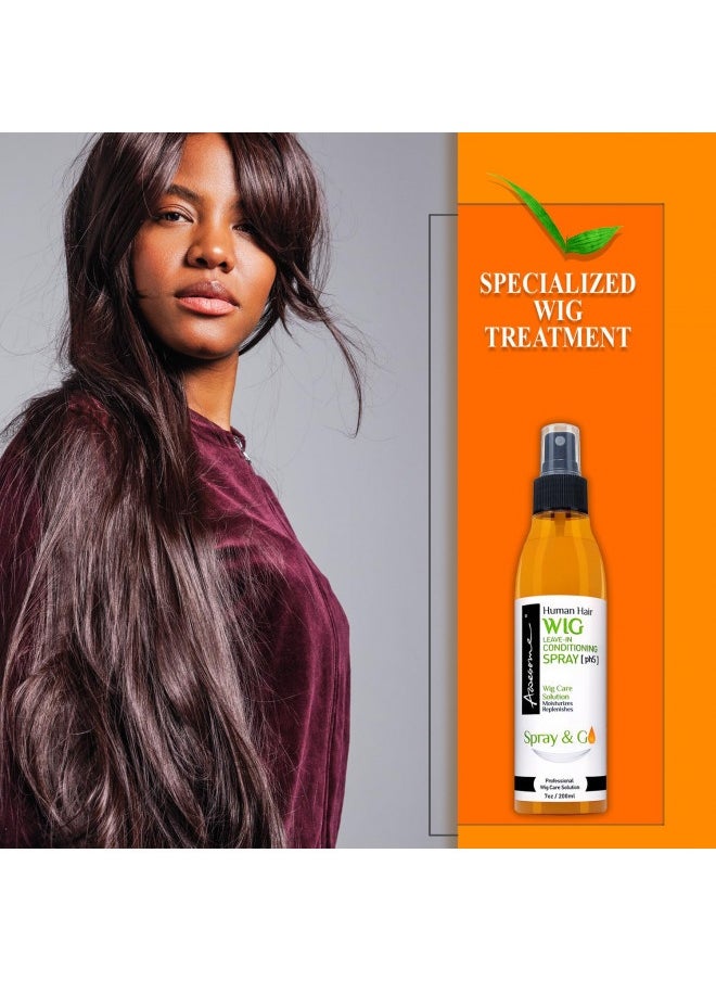 Awesome - Awesome Human Hair Wig Leave In Conditioner Spray, Ph5, Preventing Dryness, Promoting Silkiness And Shine, Freshness. Easy Combing And Detangles Hair For Wig Care (7 Fl Oz) - Image 1