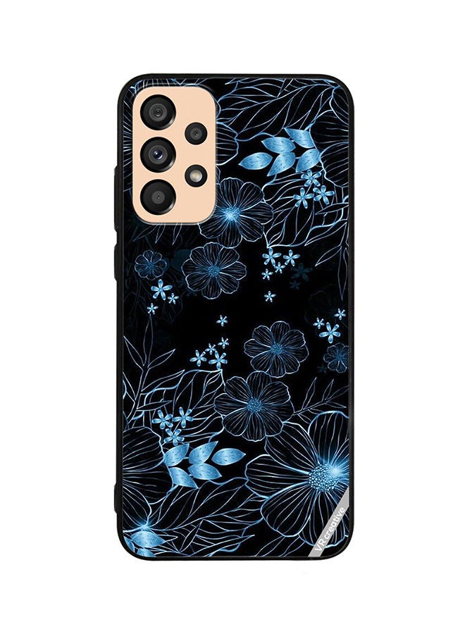 VR CREATIVE Protective Case Cover For Samsung Galaxy A33 5G Blue Flower Design Multicolour - Image 1