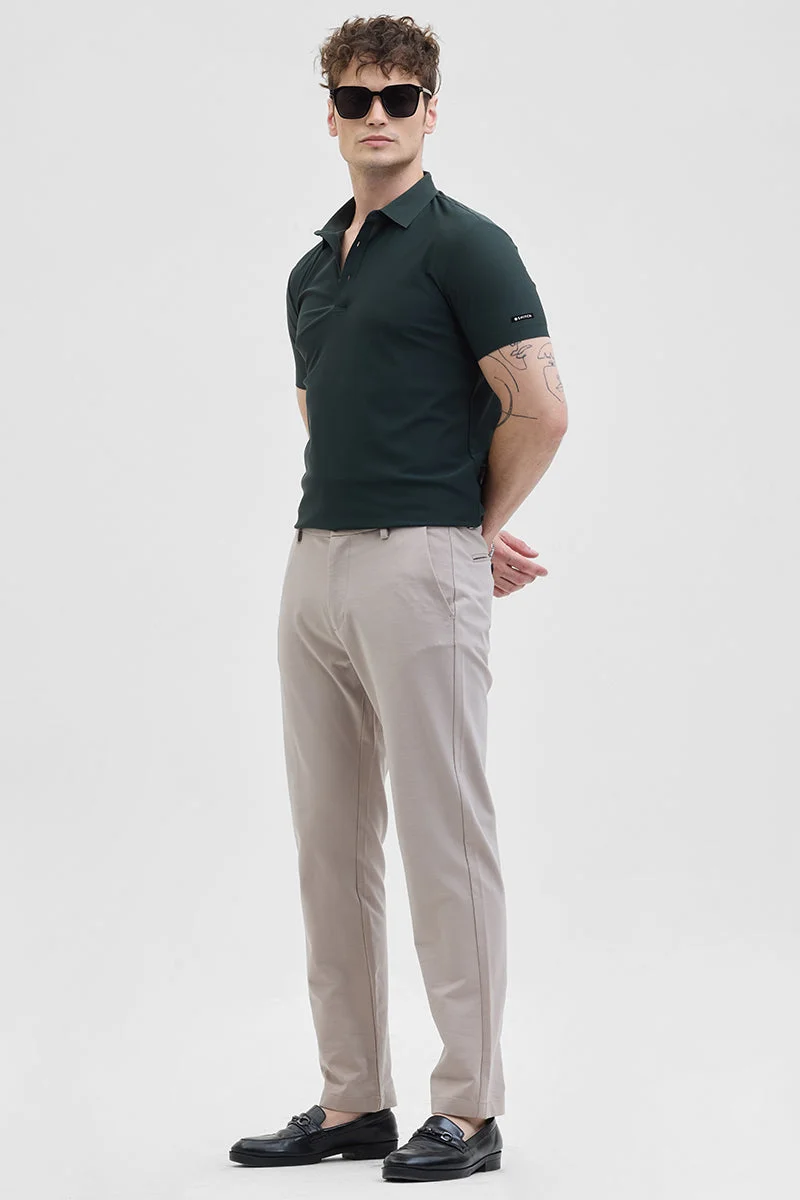 Snitch Green Dark Green Technical Stitchless Polo T-Shirt for Men | Best Price UAE