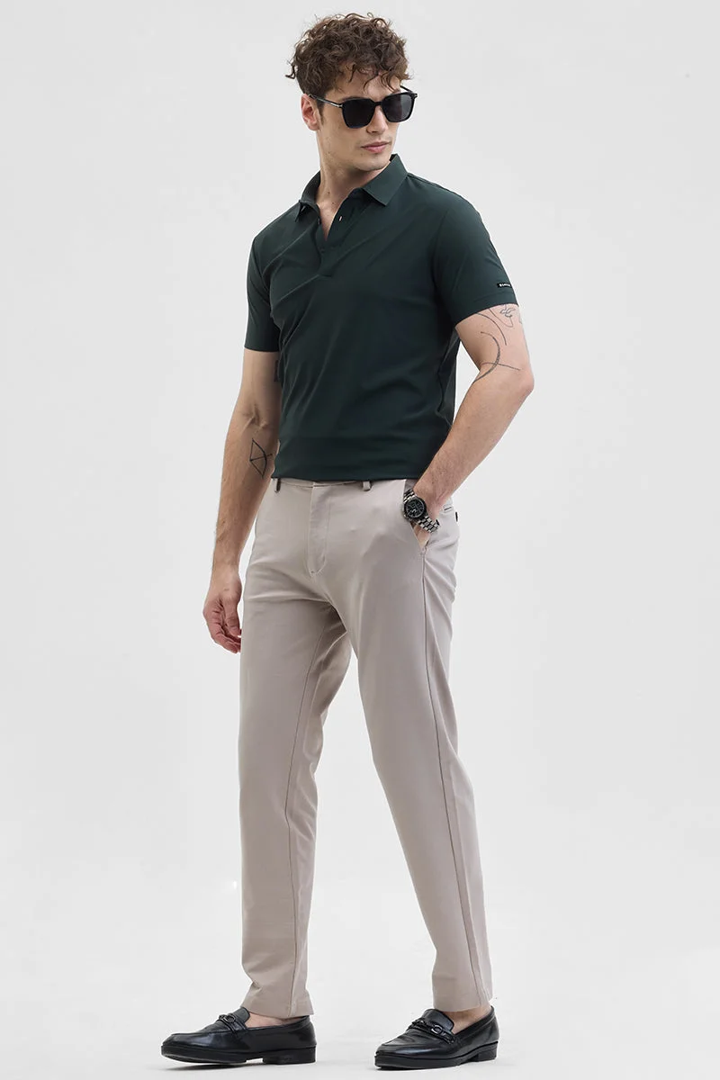Snitch Green Dark Green Technical Stitchless Polo T-Shirt for Men | Best Price UAE