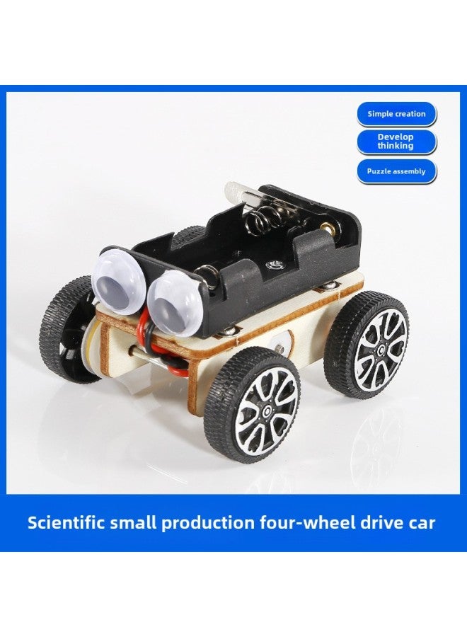 Science Small Experiment Suit Science And Technology Production Invention Diy Homemade Materials Primary School Students' Puzzle Science And Education Manual-Specifications:Four-wheel Drive Car  - Image 1