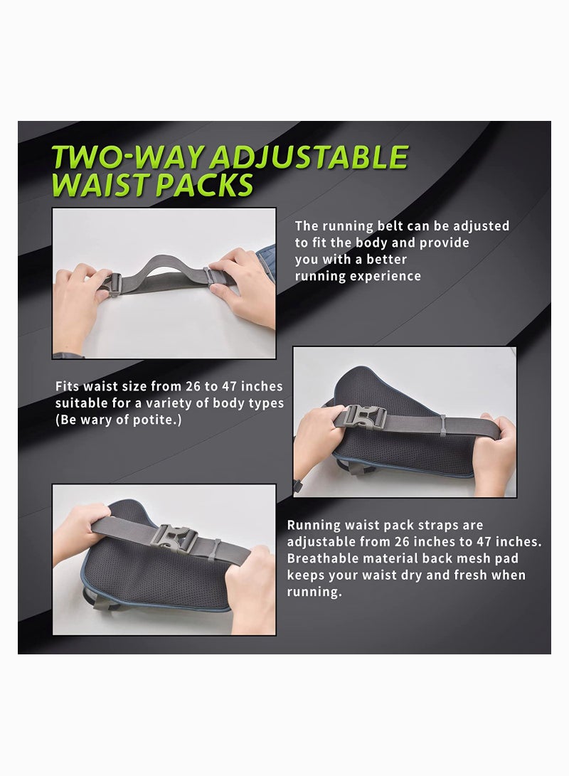 Pack with Water Bottle Holder, for Women Men Running Waist Pack for Phone 6.5", Running Belt for Hiking Walking Workout Gym Runners - Image 5