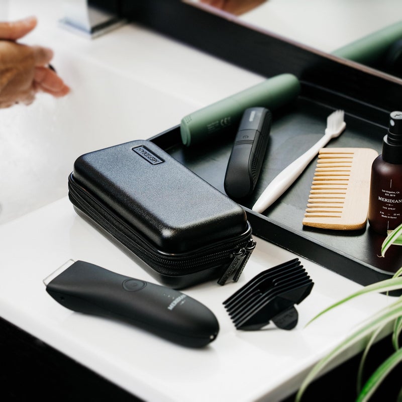 MERIDIAN Hard Case Groin Trimmer for Men and Women â€“ Hard Travel Storage Case Trimmers and Accessories â€“ Onyx Black - Image 4