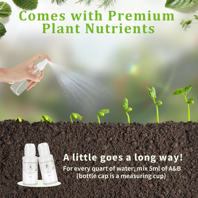 TitaniX 10-Set Indoor Herb Garden Starter Kit  7 Seeds Growing Into Basil  Parsley  Thyme  Mint  Cilantro  Dill  Oregano Including 10 White Pots  Markers  Nutritional Soil  Ideal Christmas Gifts For Women - Image 5