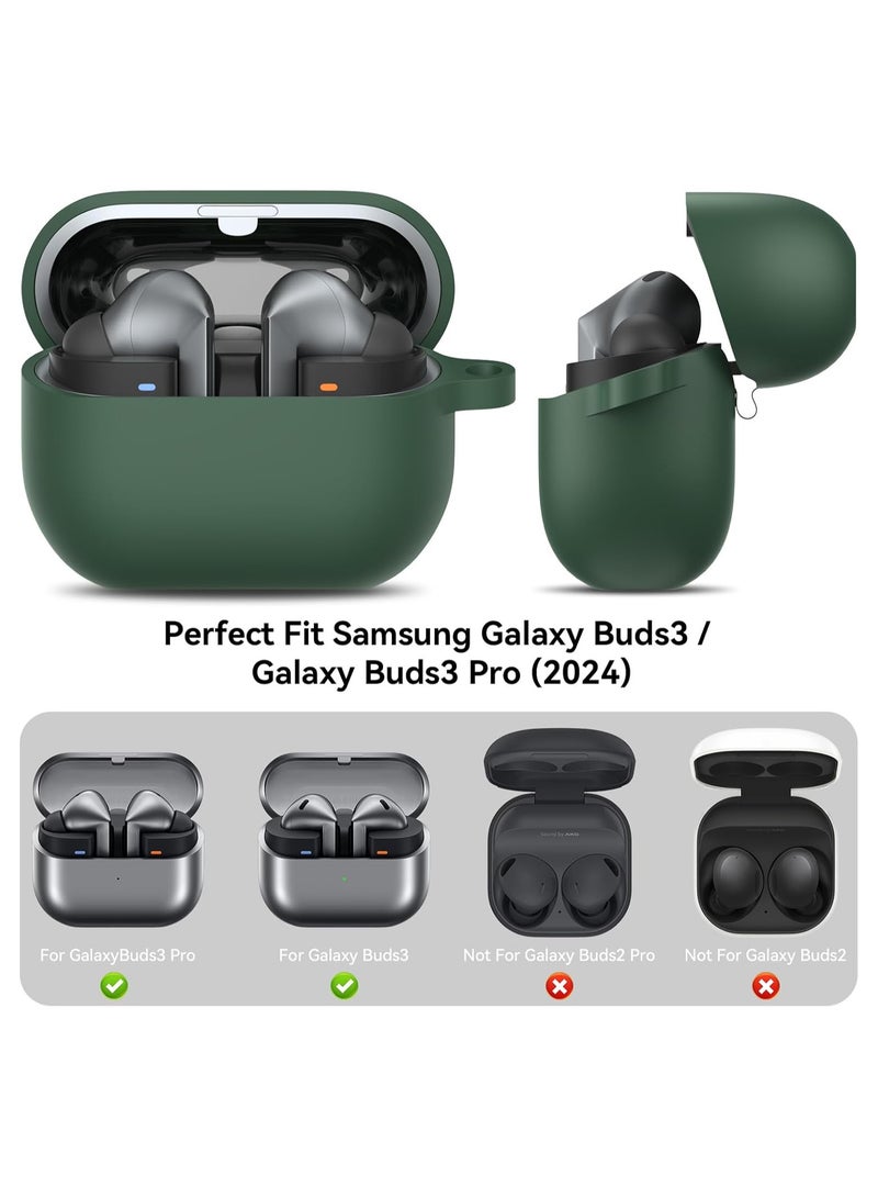 Silicone Protective Case Cover for Samsung Galaxy Buds 3/Galaxy Buds 3 Pro with Cleaner Kit (Green) - Image 2