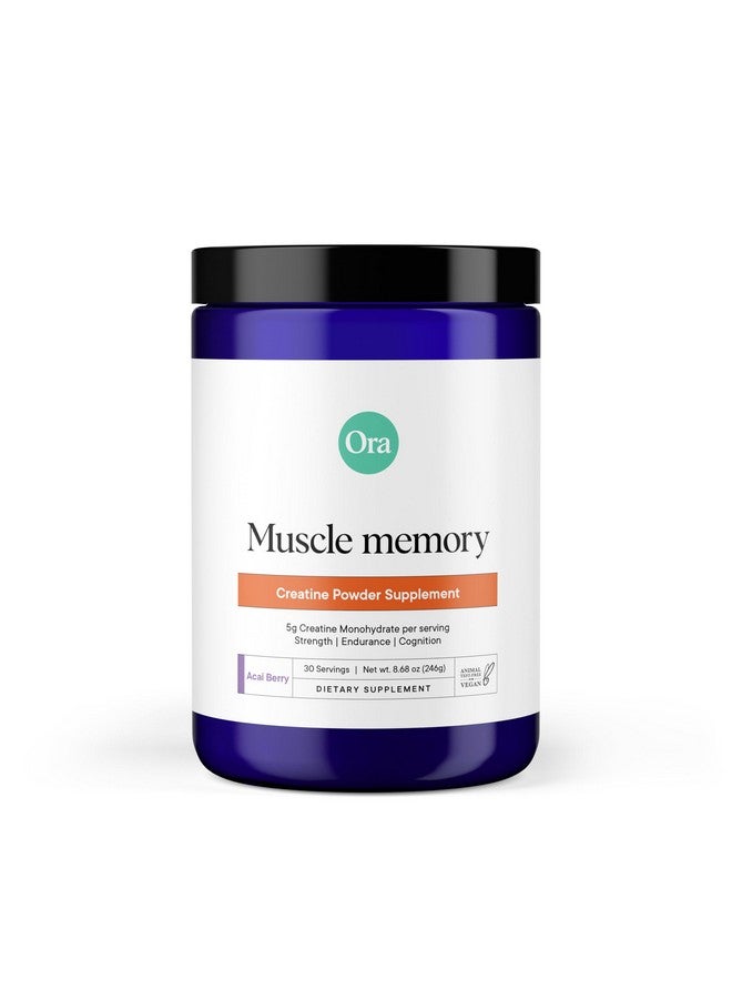 Ora Organic Creatine Monohydrate Powder - German-Sourced Creavitalis for Strength, elevATP for Energy, D-Ribose & Taurine for Recovery - Creatine for Women & Men - Acai Berry Flavor, 30 Servings - Image 1