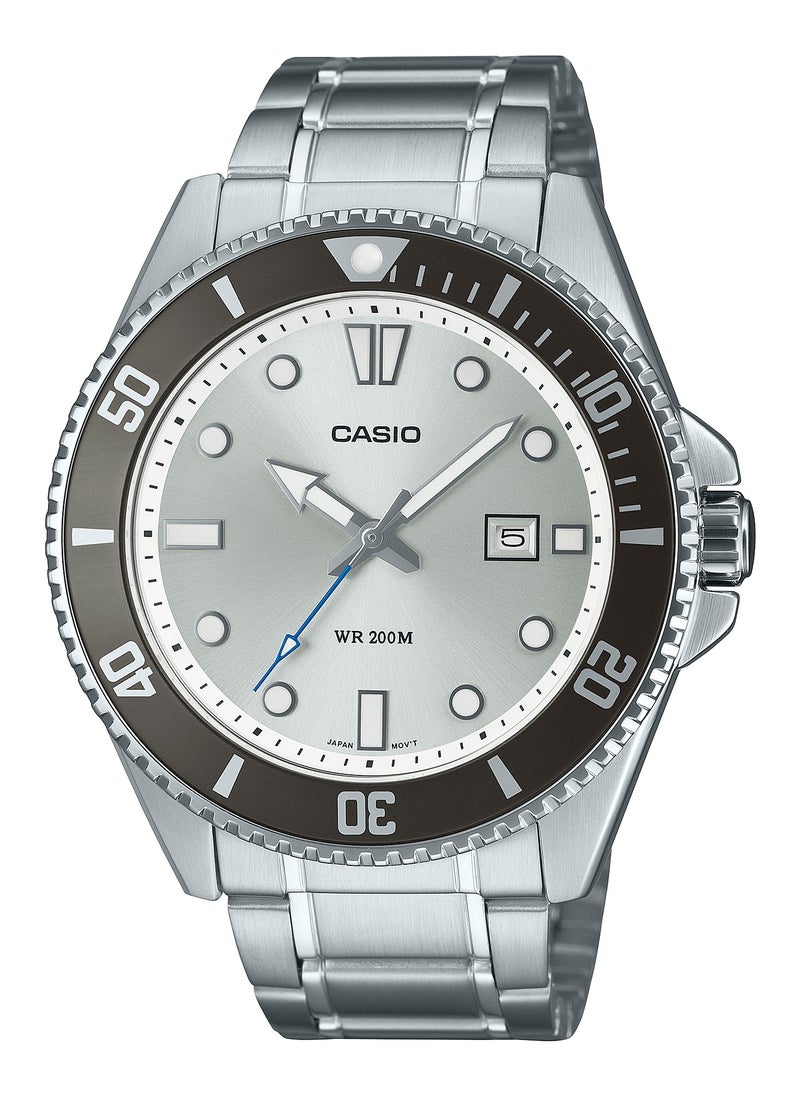 CASIO - Quartz Analog Silver Dial Stainless Steel Men's Watch MDV-107D-7AVDF - Image 1