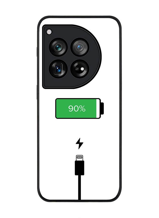 Stylizedd Rugged Black edge case for OnePlus 12R / OnePlus Ace 3 5G, Slim fit Soft Case Flexible Rubber Edges Anti Drop TPU Gel Thin Cover -  Battery Charging - Image 1