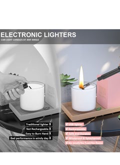 Arabest Electric Long Lighter,Retractable Length,Lgnition Port Can be Rotated 360°,Flameless Electronic Stick Lighter,Wind- & Weatherproof Long Lighter for Kitchen,Grilling,Stove  - Image 5