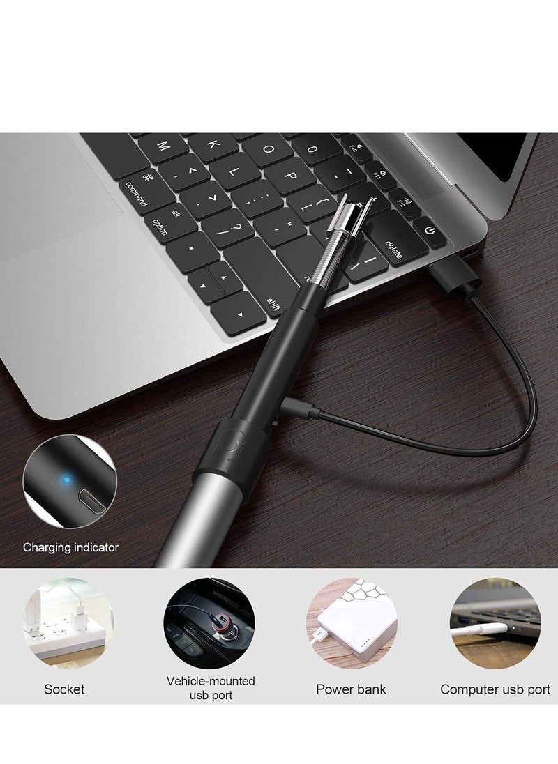 Arabest Electric Long Lighter,Retractable Length,Lgnition Port Can be Rotated 360°,Flameless Electronic Stick Lighter,Wind- & Weatherproof Long Lighter for Kitchen,Grilling,Stove  - Image 4