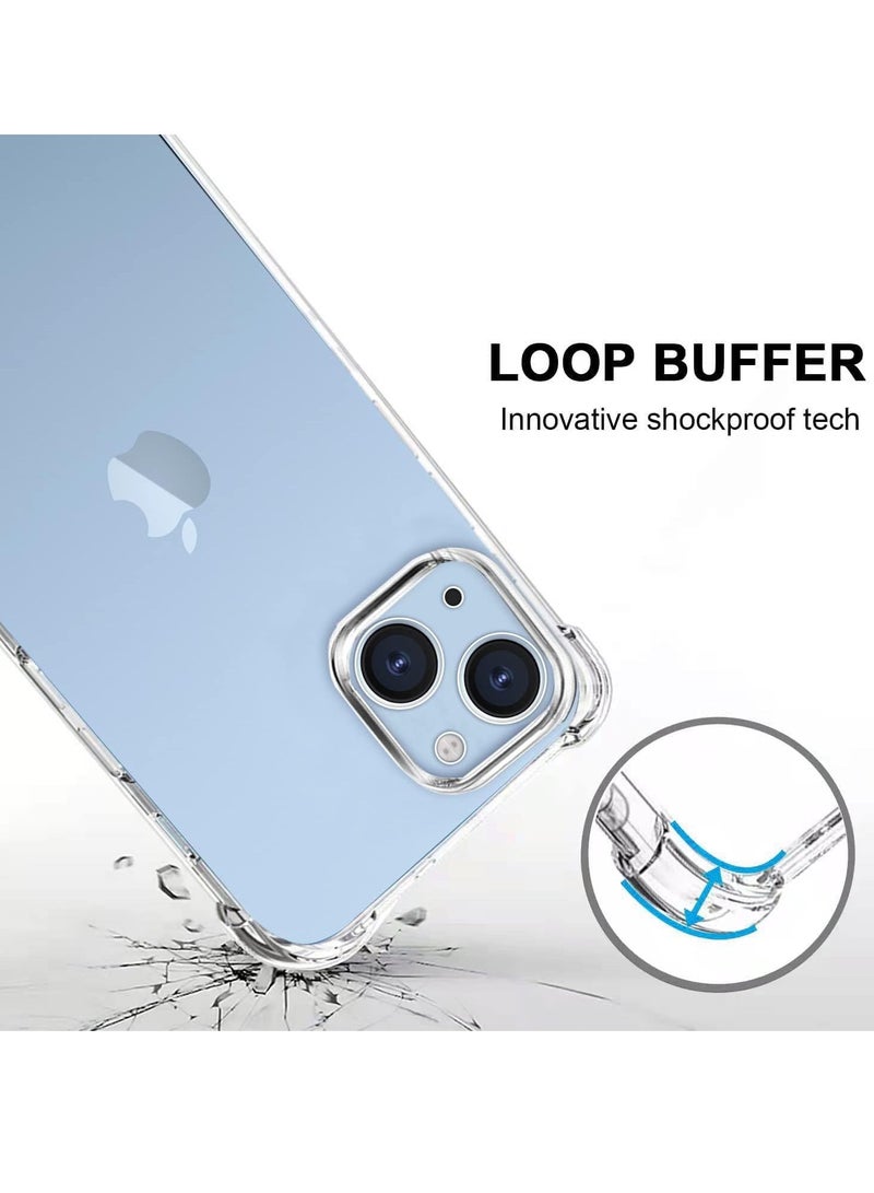 MUNTAQI iPhone 13 Case with 2x Screen Protectors & 1x Camera Lens Protector – All-Round Bumper Protection, Shockproof & Anti-Scratch Clear Protective Cover, 6.1 Inch - Image 5