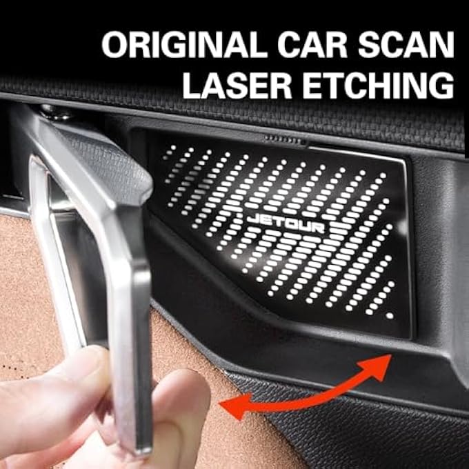 JETOUR 4Pcs Car Inner Door Handle Bowl Cover Fit For Jetour T2 20242025 Accessories Door Bowl Cover Stickers Car Accessories Interior Decoration Black - Image 4